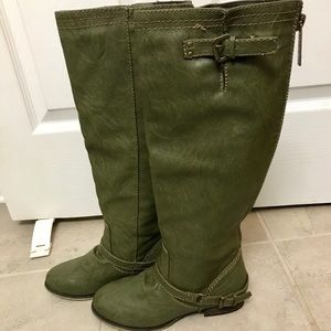 Breckelles Olive knee high boots.